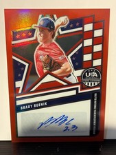 2026 Panini Stars and Stripes Brady Buenik red prizm auto 89/99
