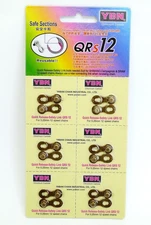 6x YBN QRS 12 Speed Quick Release-Safety Link Chain Link -- Gold Color (6 units)