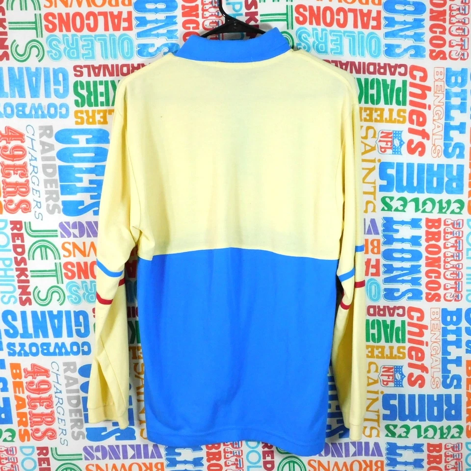 Винтажная рубашка-поло с длинным рукавом 80-х годов нашей эры для гольфа размер M пастельный цветной блок - Изображение 2 из 4