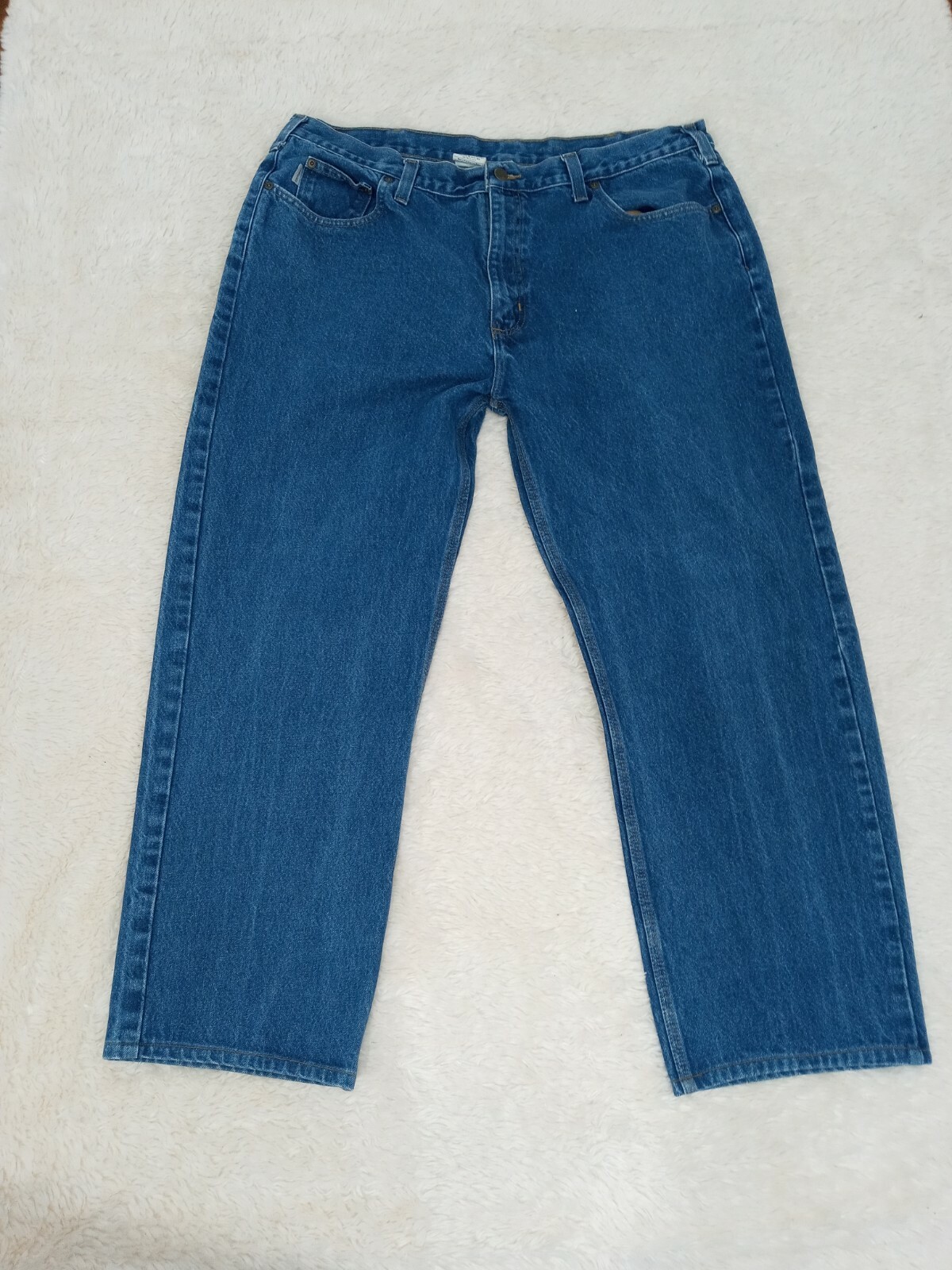 Carhartt+Mens+Jeans+B460+DVB+Relaxed+Fit+Straight+Leg+Size+42x32+Blue for sale online eBay
