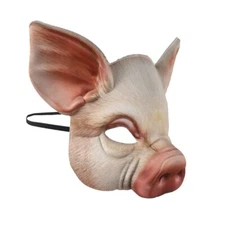 Adult Foam Realistic Printed Pig Farm Animal Costume Mask Accessory
