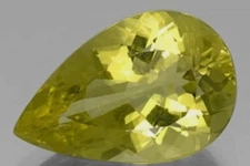 LEMON QUARTZ 25 x 18 MM PEAR CUT ALL NATURAL AAA