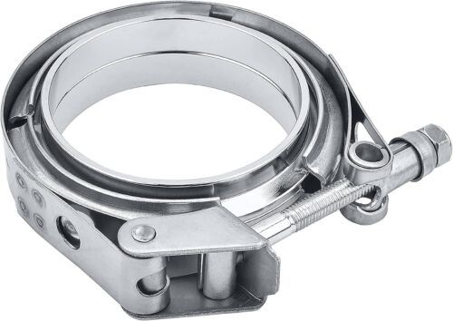 2.5 inch V-Band Clamp & 304 Stainless Steel flange kit Vband for TURBOCHARGERS - Foto 3 di 12