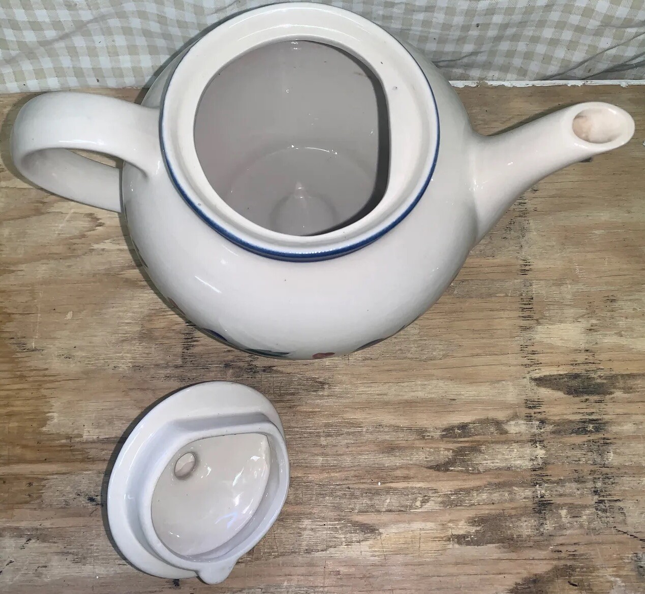 Hand Painted Floral Ceramic Teapot Artsy DesignPac Vintage