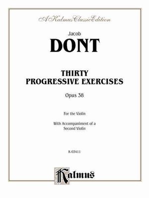 Dont 30 Progress Exercises: Opus 38 by Jacob Dont (English) Paperback Book