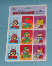 vintage Nintendo SUPER MARIO BROS. stickers new/sealed MIP