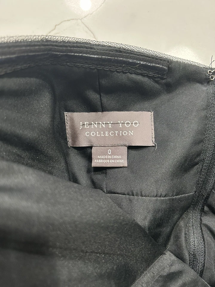 Jenny Yoo Women’s Annabelle Convertible Black Bridesmaid Dress in Size 0 - Image 4 of 4