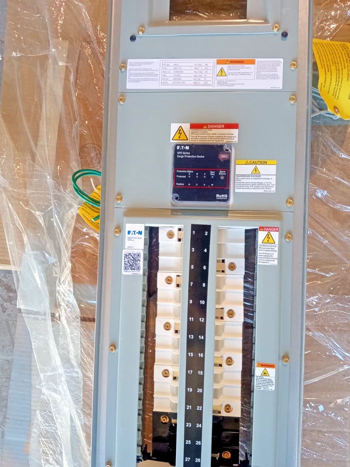 EATON PRL2X 400A PB Interior, Main Breaker 30CKT 480/277V 3P4W NEMA 1 90" w/ SPD - Image 3 of 4