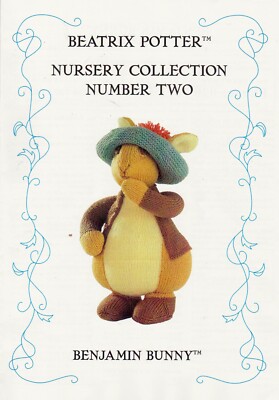 BEATRIX POTTER ** BENJAMIN BUNNY ** SPIELZEUG/PUPPE TDB STRICKANLEITUNG