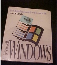 Microsoft Windows 3.1 sealed User's Guide manual and disks COA 1995