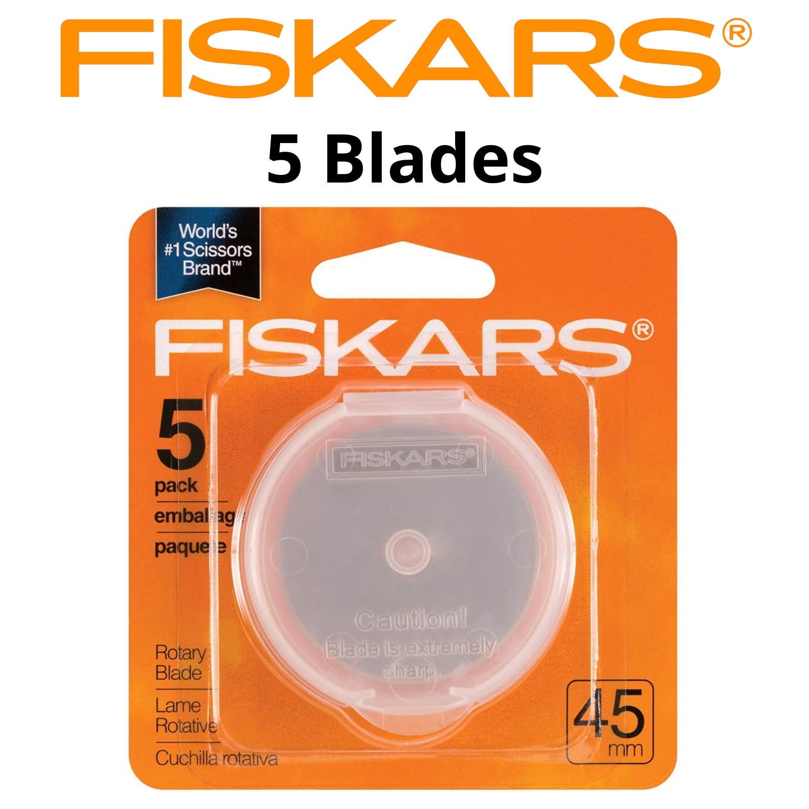 Fiskars 45mm Genuine Rotary Cutter Replacement Blades Stainless Steel
