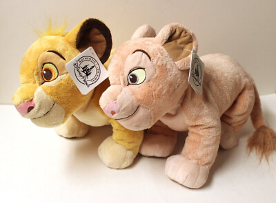 Disney Parks Lion King Young Nala and Simba Plush Set 14 Inch
