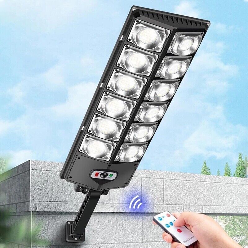 Solar Street Light Motion Sensor Lamp Commercial Dusk To Dawn Road Lamp Outdoor