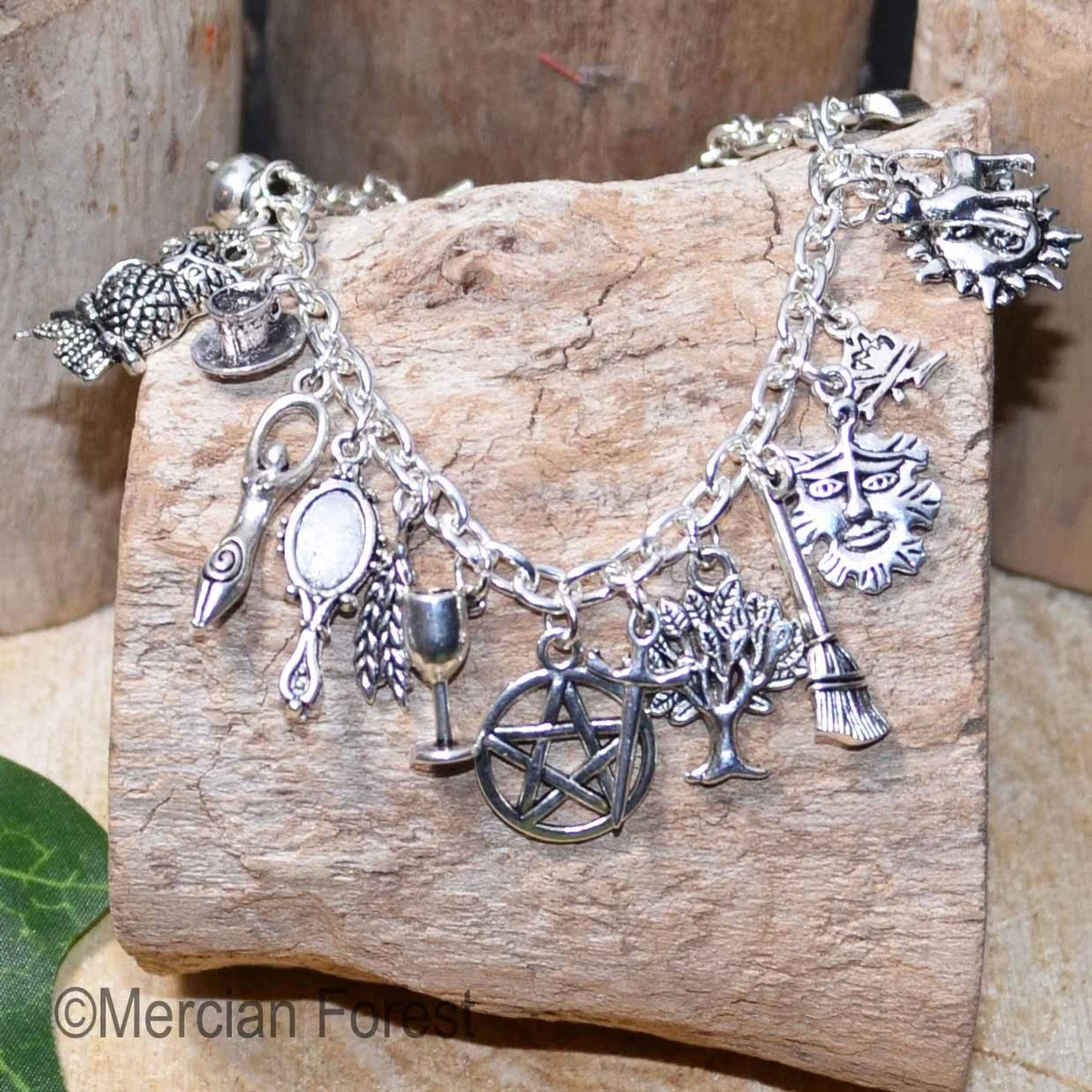 The Witches Charm Bracelet Handmade Pagan Jewellery Wicca Witchcraft