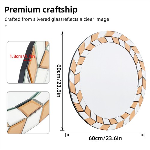 Multi Shaped Glass Wall Mirrors Decor HD Sliver Mirror Gorgeous Accent Mirror - Picture 45 of 58