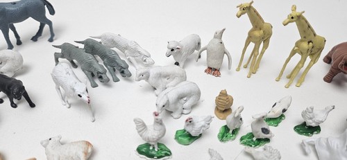 Lot of 90+ Mini Plastic Farm Zoo Animals - Pigs, Horses, Tigers, Cows, Rabbits - Picture 16 of 16