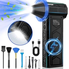 HSTOP 180000RPM Compressed Electric Air Duster Fan  with Assist Lighting