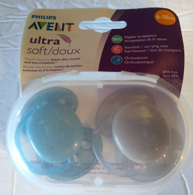 Philips Avent Ultra Soft Pacifier 6-18m Blue Gray