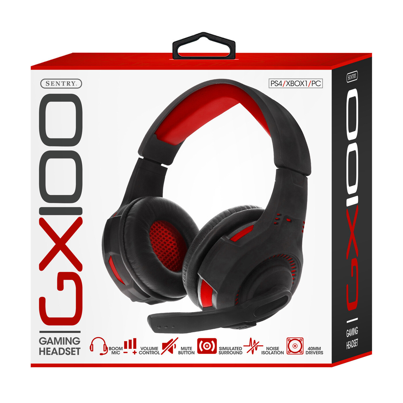 GX100: Gaming Headset In Red 06ST-HS-GX100RD, By Sentry Industries
