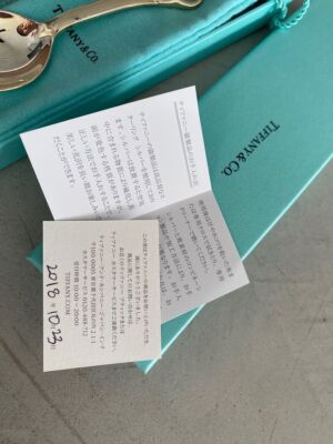 TIFFANY & Co. Open Heart Baby Spoon Sterling Silver W/Box Cloth