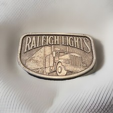 VTG Raleigh Lights Trucker 1970's Metal Belt Buckle
