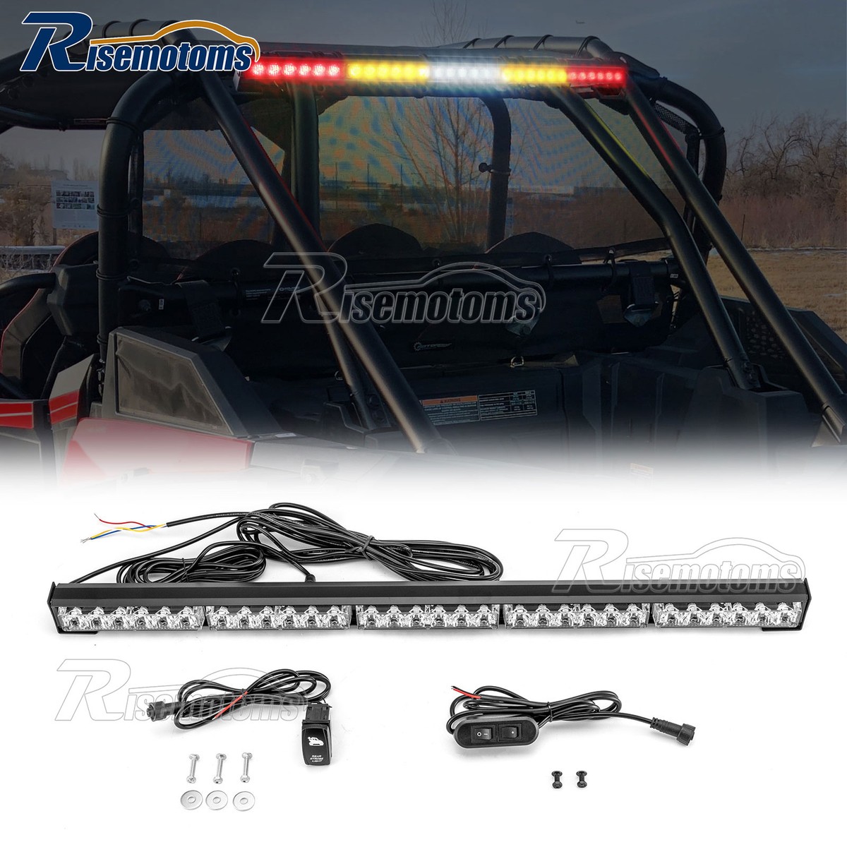 30 Rear Chase LED Light Bar Reverse/Brake/Turn for Polaris ATV UTV RZR Can Am