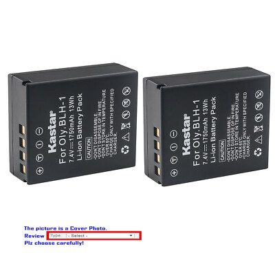Kastar Fully Decoded Battery Replacement for Original Olympus BLH-1 BCH-1 HLD-9