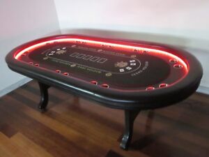 led poker table