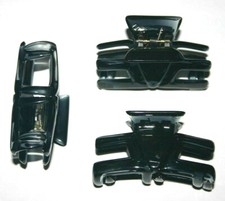 Hair Claw Art Deco Women Semitransparent Dark Gray Black Jaw Clip Made in France