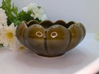 McCoy Floraline Pottery Small Planter 509 Avocado Green Scalloped  Mid Century