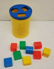Fisher Price 1977 Baby's First Blocks Toddler Shape Block Sorter Toy Set Vintage