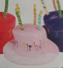 Pink Birthday Party Hat with Candles School Party Pretend Play Halloween