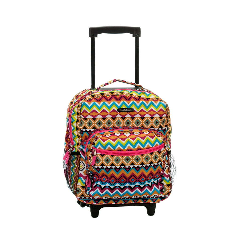 With Wheels School Travel Wheeled Retractable Carry-on Handle