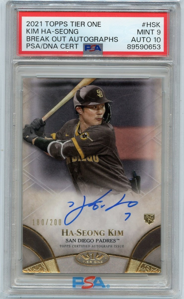 2021 TIER ONE #HSK HA-SEONG KIM AUTOGRAPH ROOKIE RC #180/200 - PSA