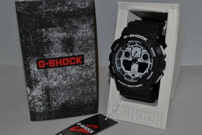 AUTHENTIC CASIO G-SHOCK Men's GA-100 SERIES GA100BW-1A BLACK BRAND NEW