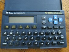 Vintage Texas Instruments PS-2400 Pocket Size 2KB Data Bank Scheduler Calculator