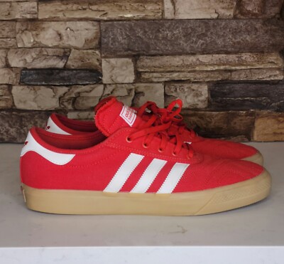 Adidas Sambarose Men's Gum Sole 11 Red White Canvas Athletic Skate Shoes
