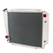 2 Row Aluminium Radiator Fit 1966-77 Ford Bronco L6 4.7l 4.9l V8 Engine Cc522