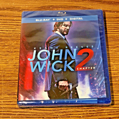 John Wick Chapter 2 Blu-Ray DVD Keanu Reeves 2017 Action Thriller Movie NEW