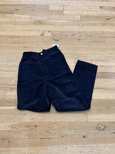 Vintage New With Tags Wrangler Navy Blue Corduroy Pants Misses 13/14 Western