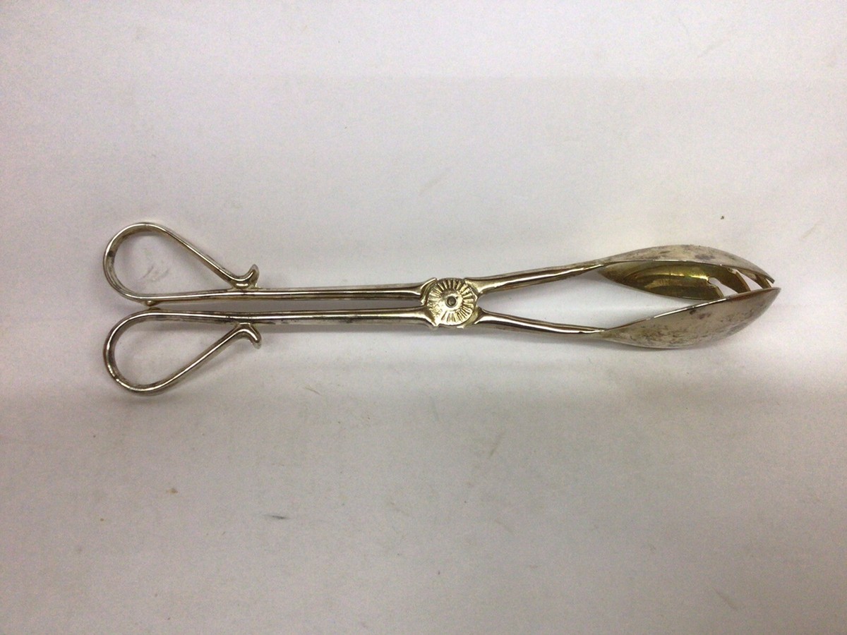 Vintage Silver Plated Salad Tongs EP Zinc Italy 1940's | eBay
