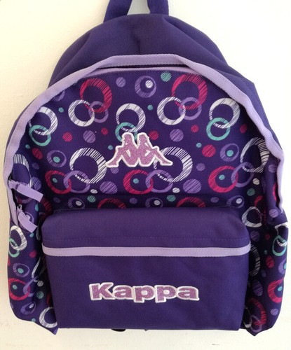 ZAINO SCUOLA AMERICANO - KAPPA - DIM 40x15x45 cm -VIOLA FANTASIA CERCHI  COLORATI | eBay