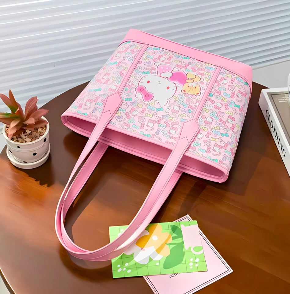 Bolso de Mano Sanrio Hello Kitty Damas Ditsy Floral Cuero Rosa Primavera Bolso de Hombro Foto 3 de 4
