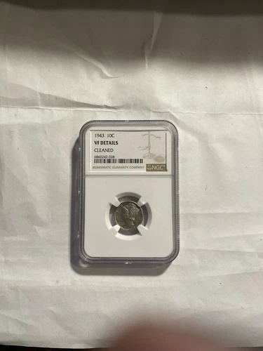 1943 Mercury Dime VF Details FRESHLY Cleaned By NGC