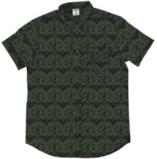 NEW Creepy Co. MOTHMAN BUTTON-UP DRESS SHIRT Folklore Macabre Spooky S-XL Sizes