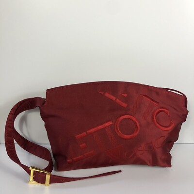 Vtg Gianni Versace 90s Red Embroidered Logo Bag | eBay