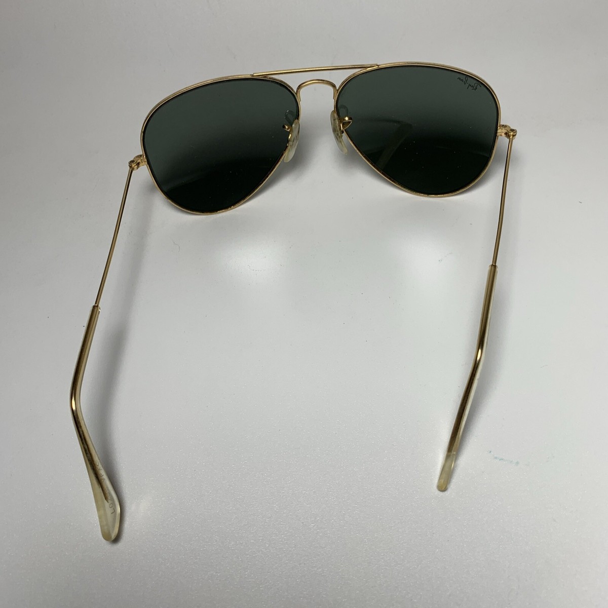 【美品】B&L RAYBAN AVIATOR 58□14 USA ゴールド Original 60's B&L Ray-Ban Aviator Sunglasses 58 / 14 Gold Frame
