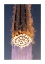 SpaceX Starship's 33 Raptor engines A4 mounted picture poster Choice of frame