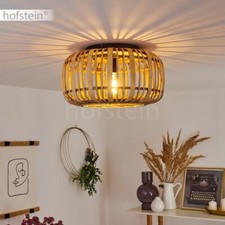 Retro Decken Leuchten Lampe Boho Style Bambus Wohn Schlaf Ess Zimmer Beleuchtung