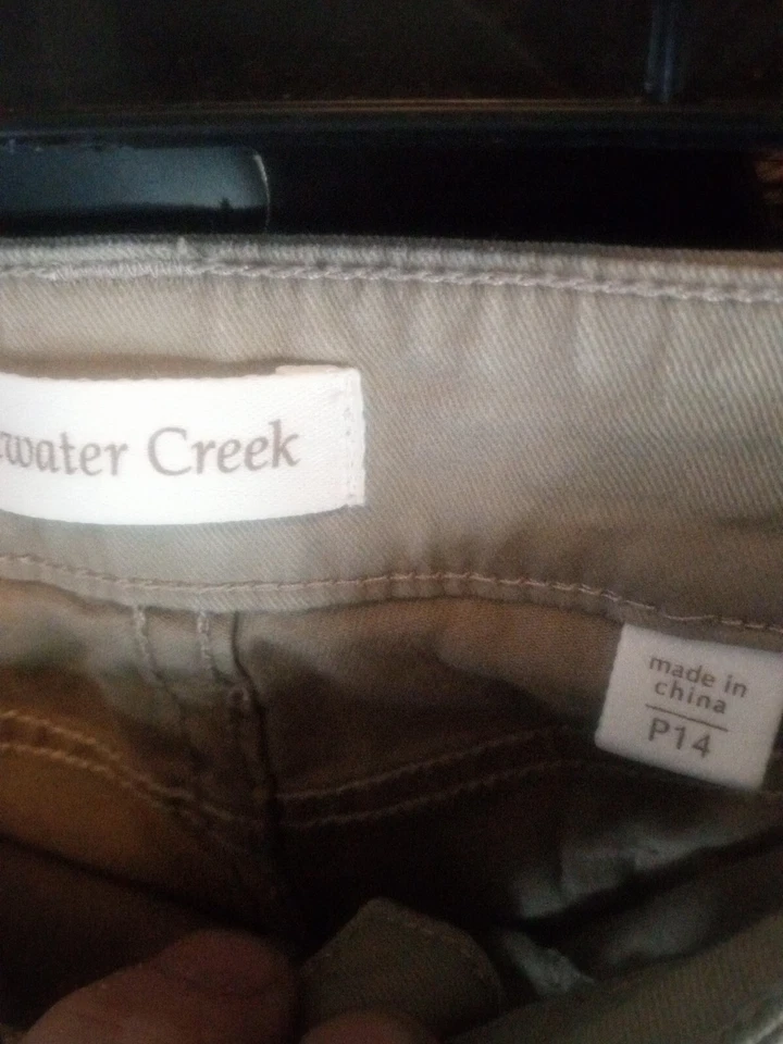 Pantalones cortos chinos para mujer Coldwater Creek talla 14 bordados hasta la rodilla. T28b Foto 4 de 4